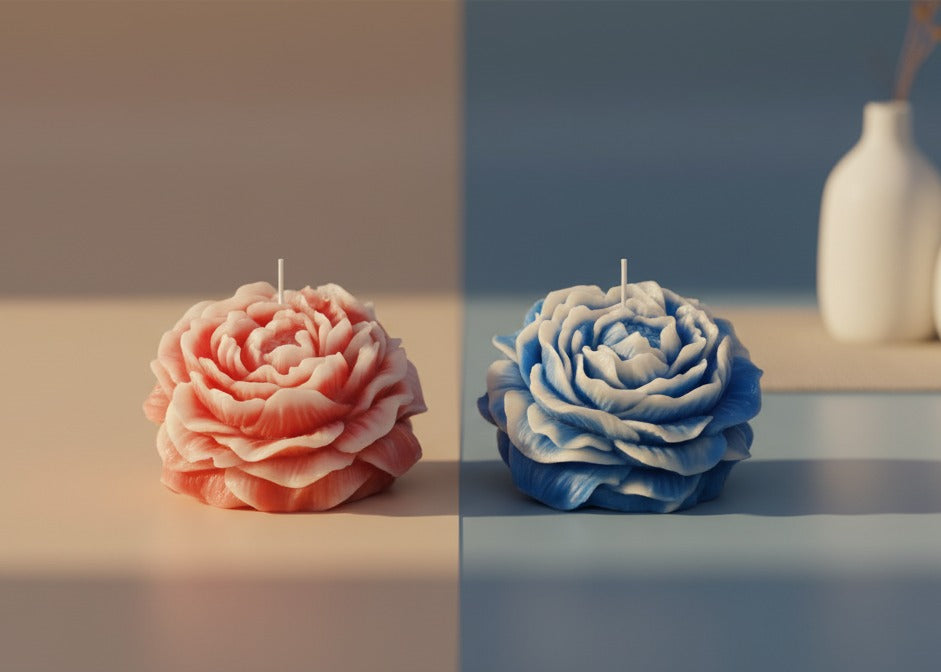 Handcrafted Peony Blossom Candles + Daisy Free